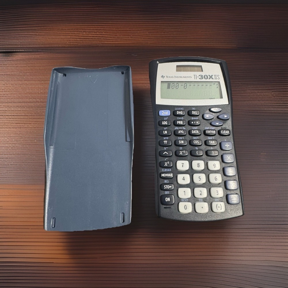 Texas Instruments TI-30X IIS Scientific Calculator black Tested Works With Cover